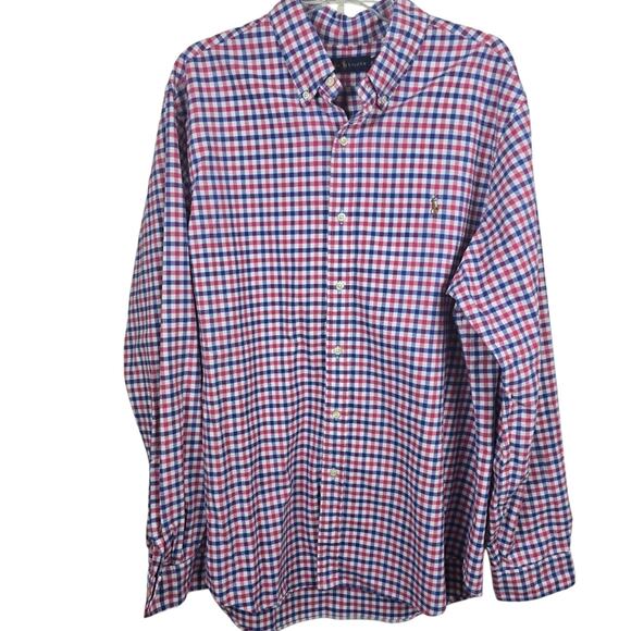 Ralph Lauren Other - Ralph Lauren Blue Red White Gingham Old Money Patriotic Oxford Classic Shirt XLT